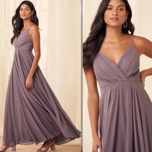 Lulus All about Love Dusty Purple XS Maxi Dress